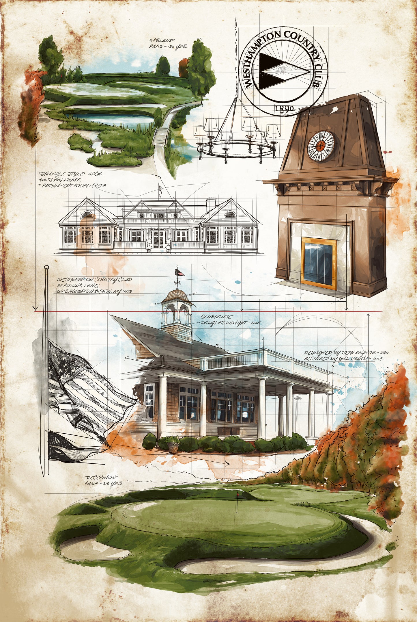 Westhampton Country Club Artwork