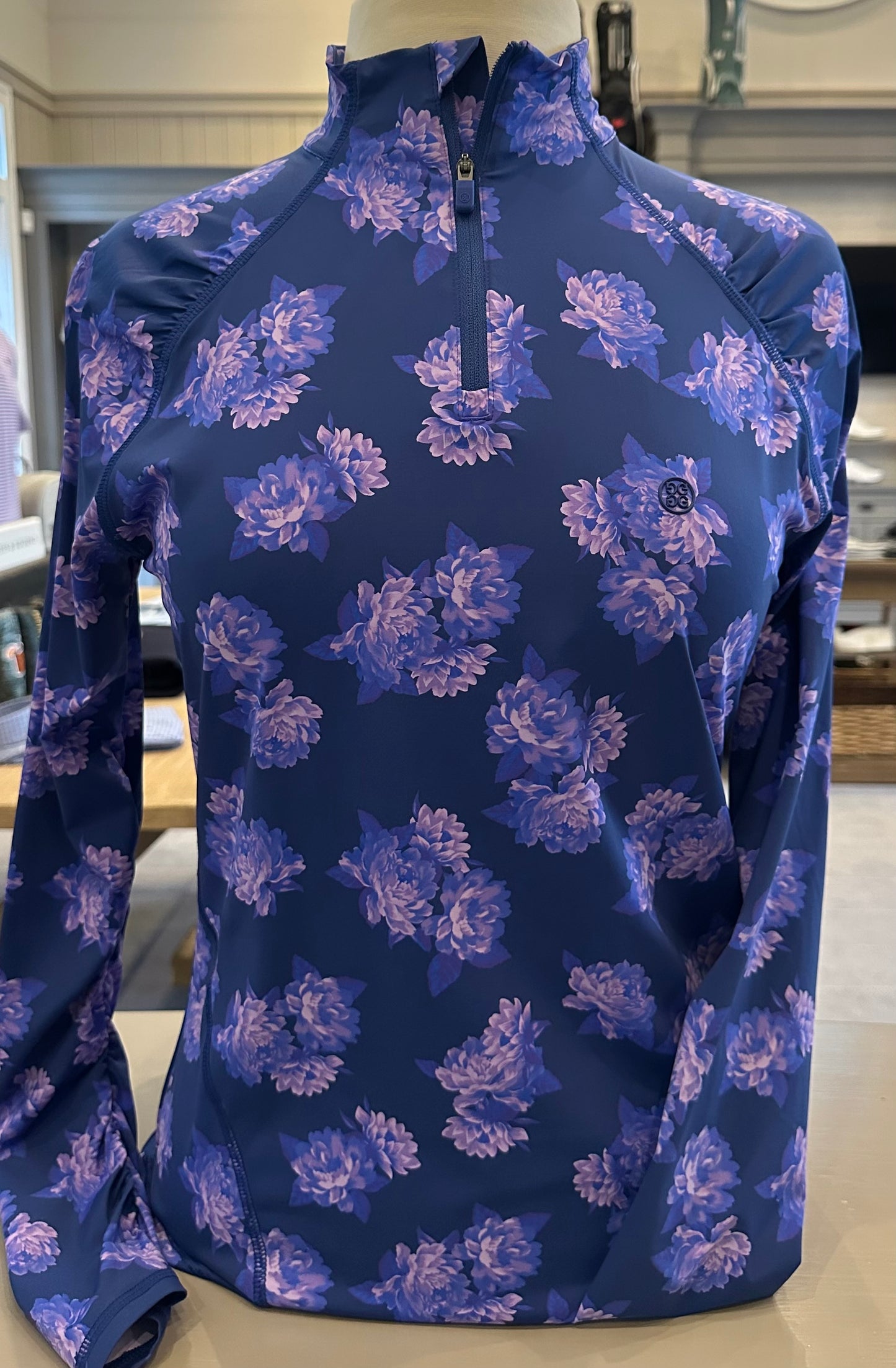GFORE Purple Flower 1/4 Zip