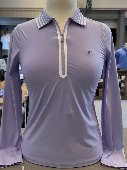 GFORE Purple Long Sleeve Polo